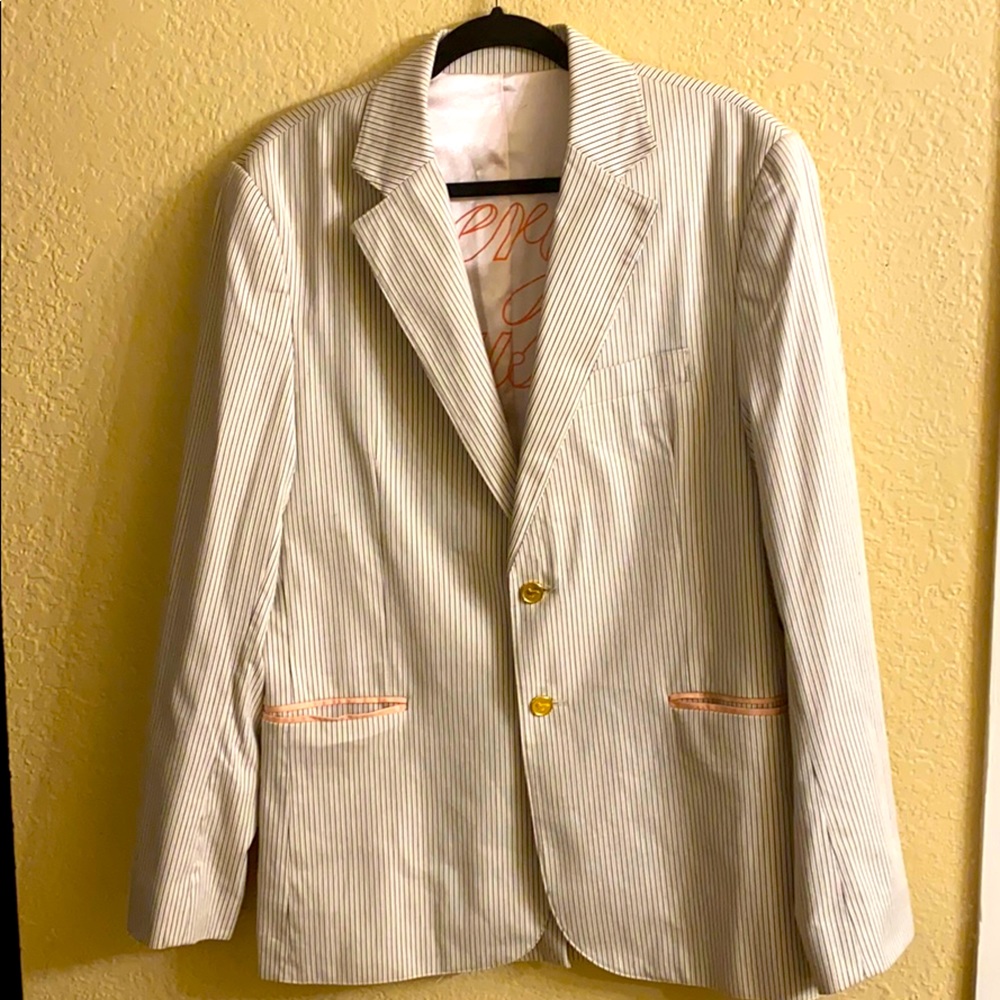 Modern Amusement Men's Blazer Striped-Size M
